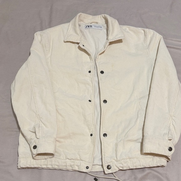 Zara Other - Zara Men's Off-White Shirt Jacket